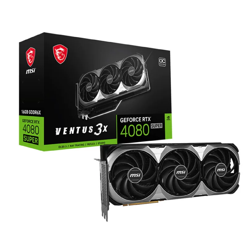 Графическая карта (MSI) GeForce RTX 4080 Super Ventus 3X OC, 16 ГБ, игровой GPU с тремя вентиляторами