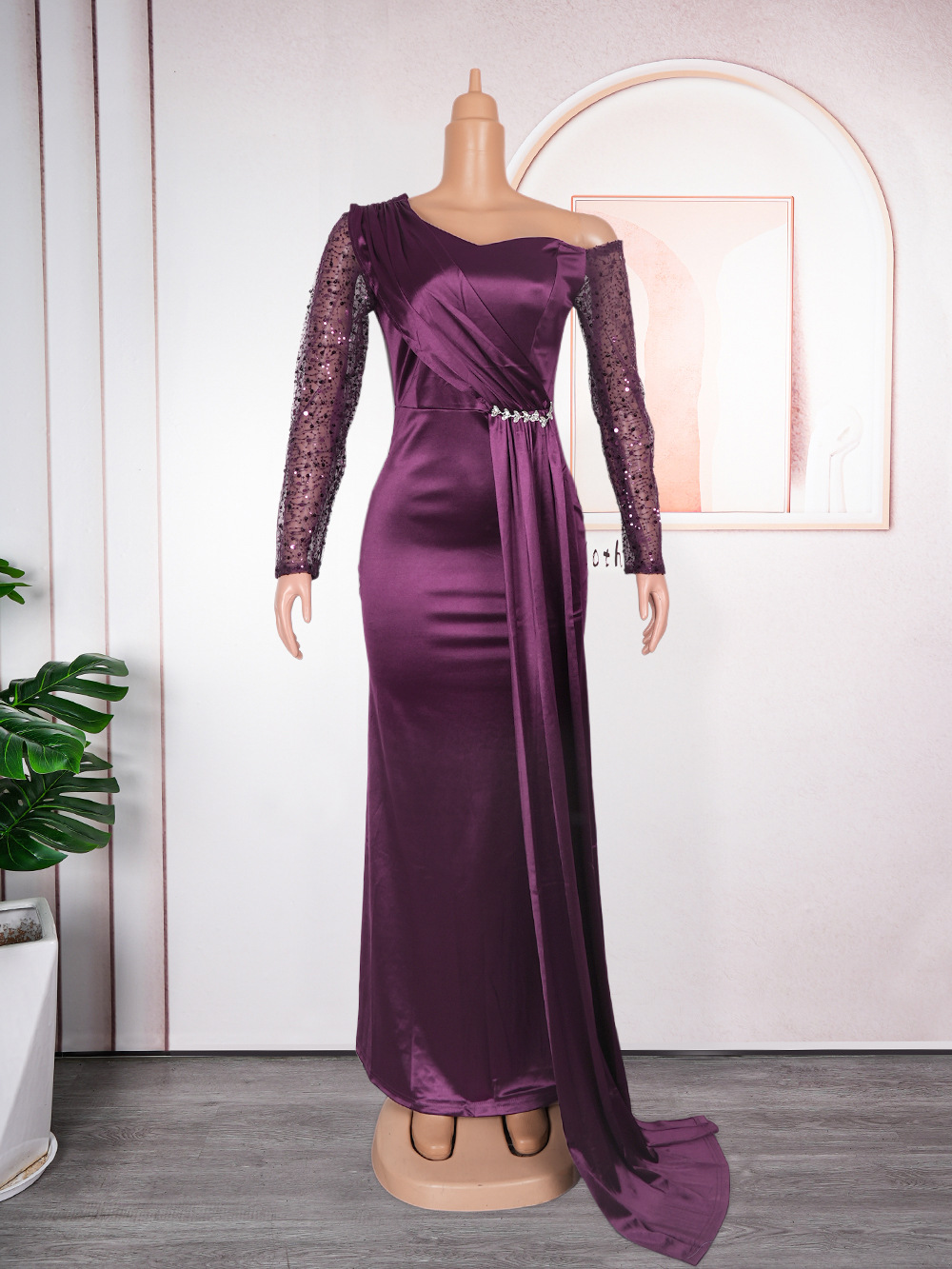 Elegant aftonklänning för kvinnor till brudtärnor och fester_voghion.com