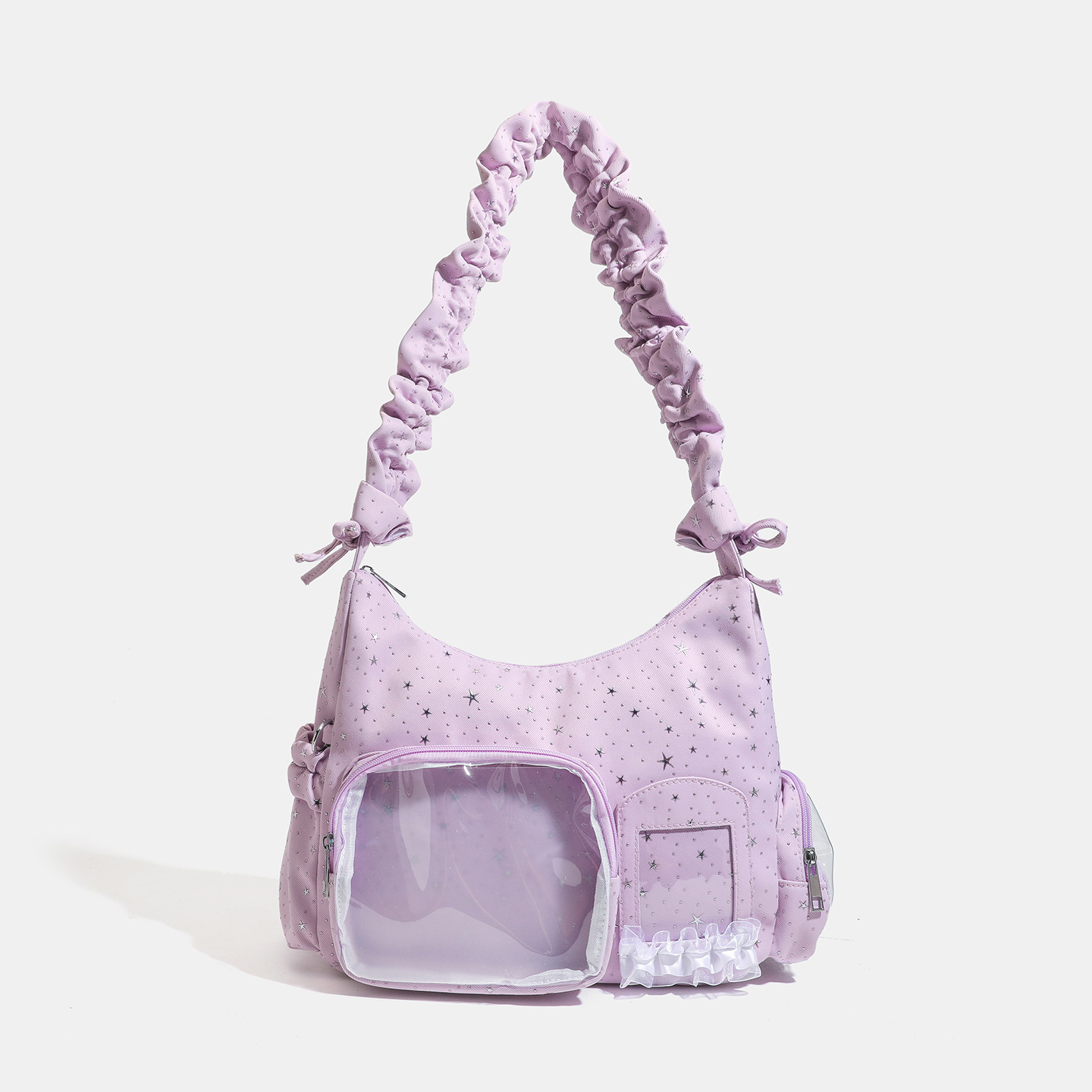 Sweet Star Japanese Style New Boston Ita Bag Crossbody Bag Two-Dimensional Transparent Girl Korean Style Shoulder Bag for Girls