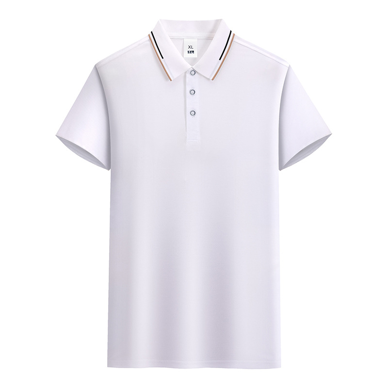 Verano versátil adelgazante antiarrugas resistente al desgaste refrescante color transpirable equipo de trabajo ropa de manga corta solapa Polo personalización