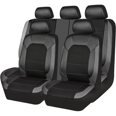General Motors Seat Covers, Full Set of 9-Piece and 4-Piece Sets for Five-Seater and Two-Seater Cars, Popular in Cross-Border Trade, Temu, Amazon (Seat cushion, seat cover) - gray-five-seater-universal-size