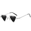 Glasses solar-powered, triangle, metal sunglasses, punk style, European style