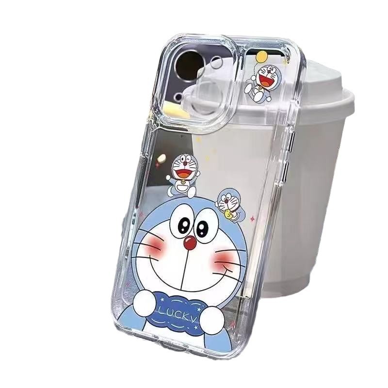 Funda para teléfono iphone16promax para pareja transparente Apple 15 anti-caída 14pro Japón y Corea 13/12 lindo