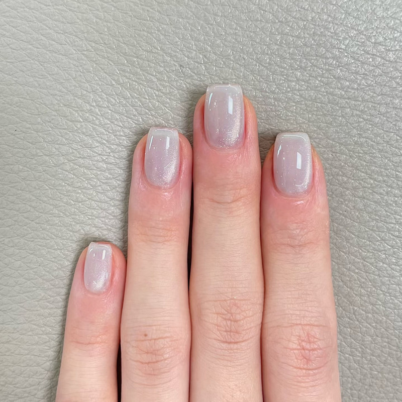 Pink Gradient Silver-White Soft Manicure, Delicate, Gentle and Sweet Nails, Clear and Glossy High-End Nail Patches Pink Gradient Silver-White Soft Manicure, Delicate, Gentle and Sweet Nails, Clear and Glossy High-End Nail Patches