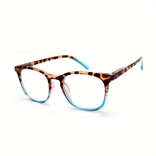 Best-selling cross-border reading glasses for women—anti-blue light, contrasting colors, bean curd pattern, leopard print, fashionable, with millet-shaped screws—high-quality frame glasses.