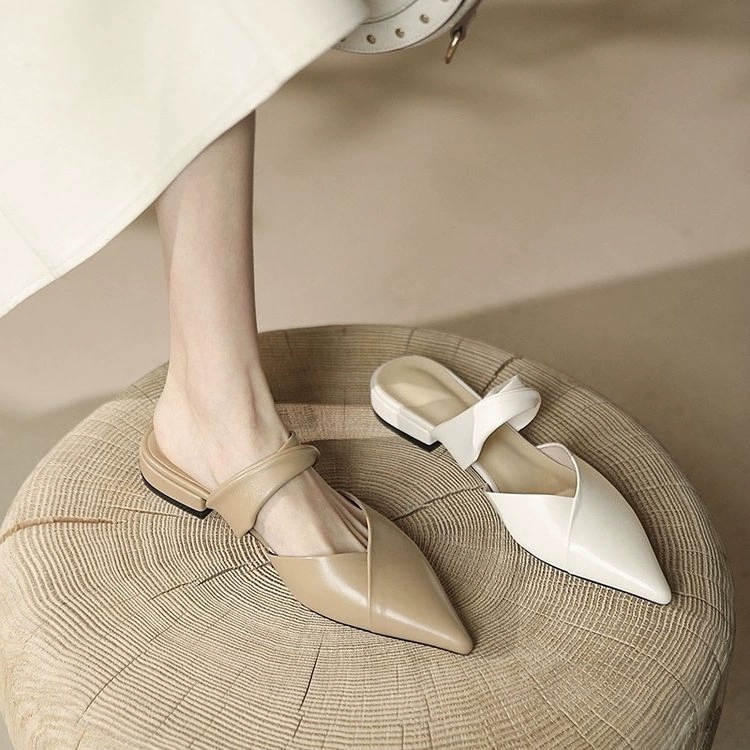 Темперамент носить на улице Баотоу полутолщая женщина 2025 новый ретро туфли на низком каблуке