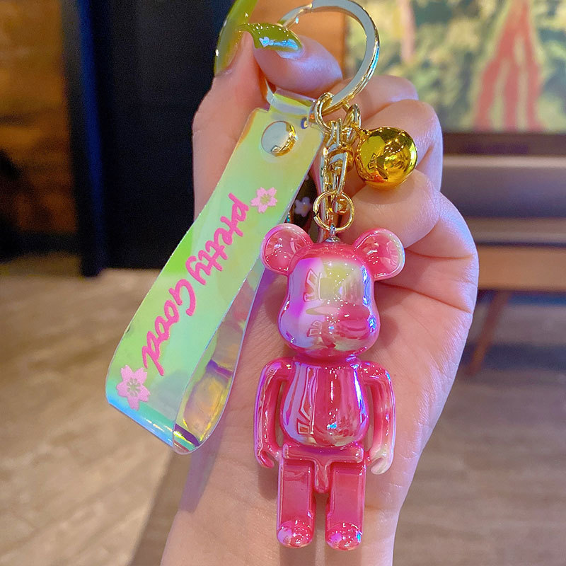 SKU-05-亚克力渐变关节熊-玫红渐变