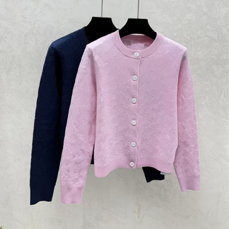 New Stylish Letter-Print Cardigan with 26 Letters, Trendy Early Spring Round-Neck Monogram High-Quality Solid Color Jacket from Shenzhen g New Stylish Letter-Print Cardigan with 26 Letters, Trendy Early Spring Round-Neck Monogram High-Quality Solid Color Jacket from Shenzhen g
