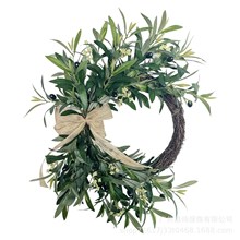 爆款跨境春季复活节花环橄榄花环仿真门装饰亚马逊Spring wreath