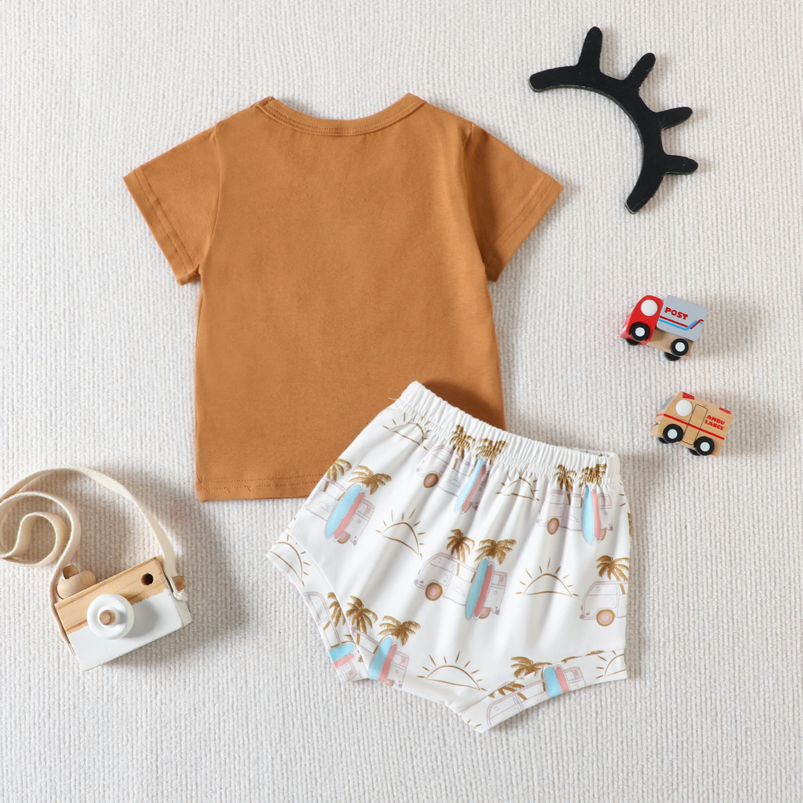 Fashion Cartoon Letter Cotton Boys Clothing Sets display picture 1