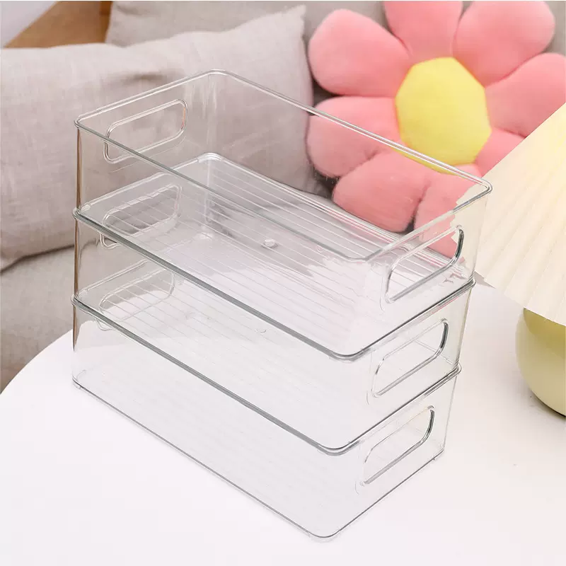 桌面收纳盒亚克力透明宿舍书桌文具书本置物架整理箱办公室文件筐