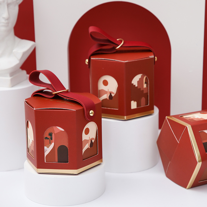 婚礼回礼伴手礼盒结婚创意订婚糖果盒包装盒2022新款手提喜糖盒子