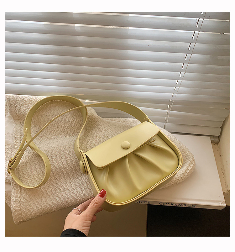 Wholesale Solid Color Shoulder Crossbody Saddle Bag Nihaojewelry display picture 61