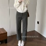 细胞秋季直筒显瘦牛仔裤