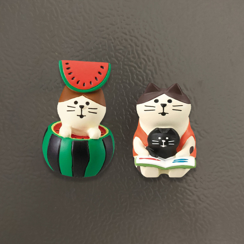 雑貨 和風猫冷蔵庫マグネット かわいい手作りオーナメント パンコーヒーショップ装飾 樹脂オーナメント|undefined