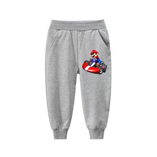 Mario Super Mario Children's Leisure Sports Pants Children's Cartoon Sports Pants Boys Leisure Pants