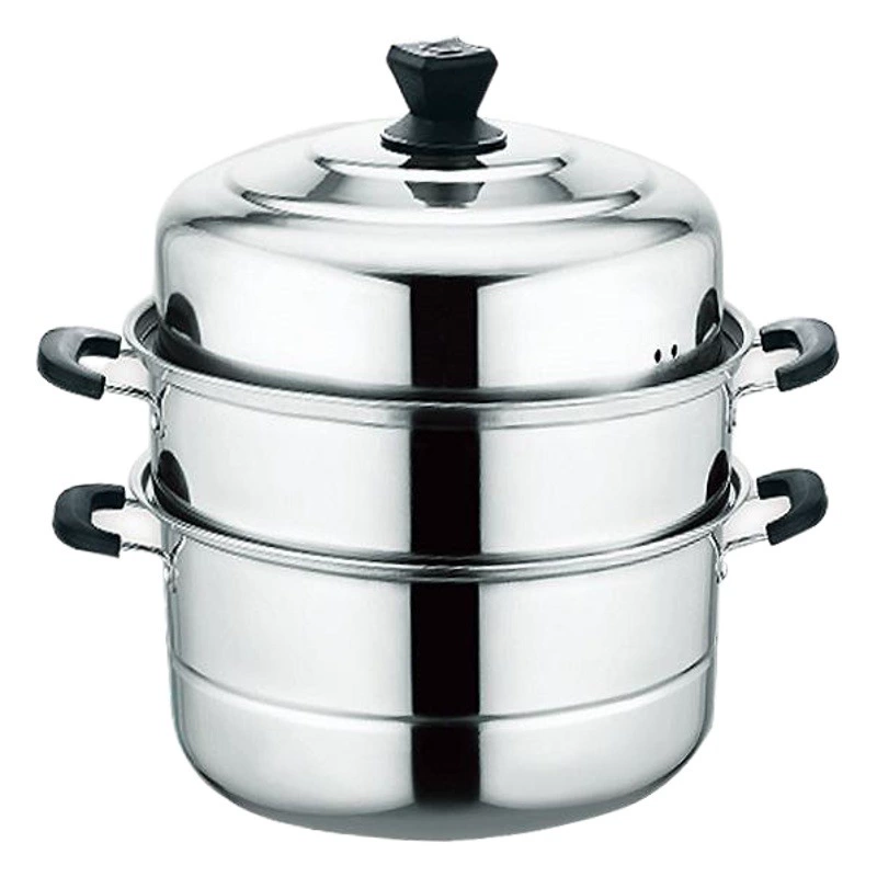 Трехслойный пароварка из нержавеющей стали многофункциональный суп двойного назначения кастрюля утолщена двухслойная паровая кастрюля с большой емкостью