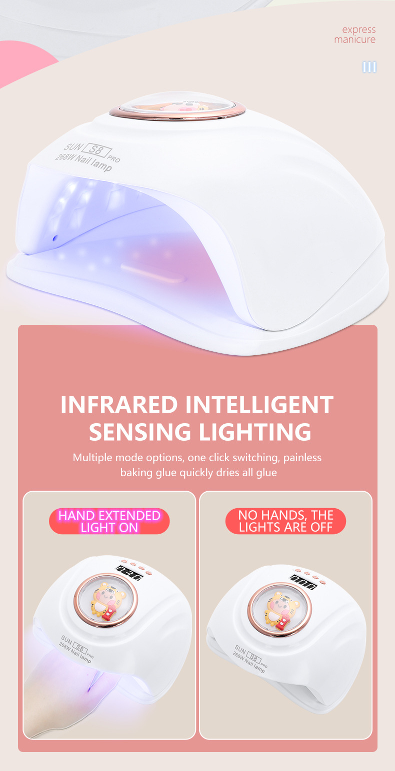 Großhandel neues Produkt intelligente Zeiteinstellung Nagellampe 57 Lampenperlen duale Lichtquelle professioneller nicht-verdunkelnder Gel-Nagellack-Trockner