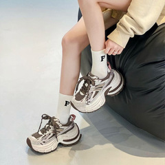 老爹鞋女2025夏季新款小个子运动鞋吸膜底网面透气女鞋百搭鞋子女
