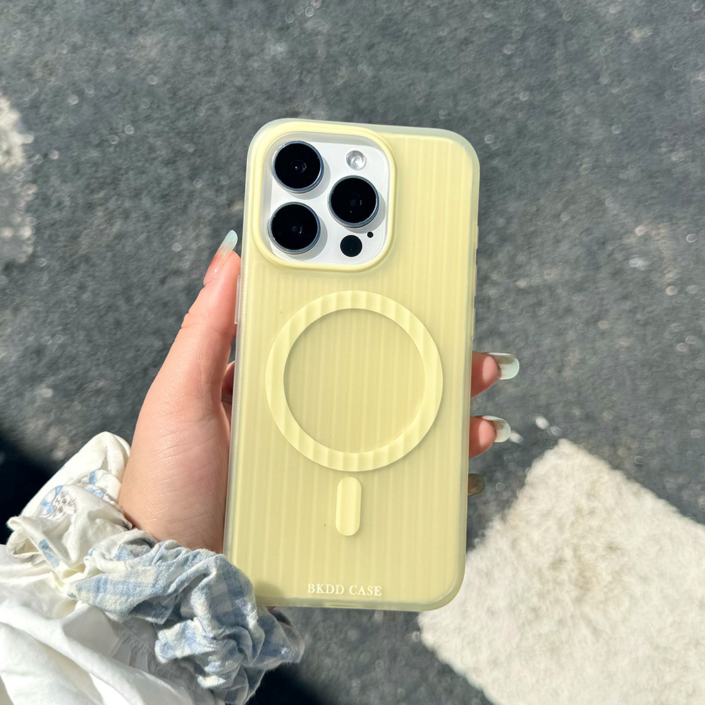 Verano pequeño, fresco y translúcido Macron adecuado para Apple 15/16 funda para teléfono móvil 14promax simple 13 mujeres jóvenes 16p