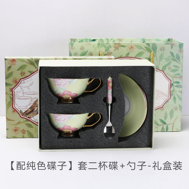 China de hueso taza de café y platillo traje hogar europeo lujo británico tarde té Taza de cerámica juego de té caja de regalo traje