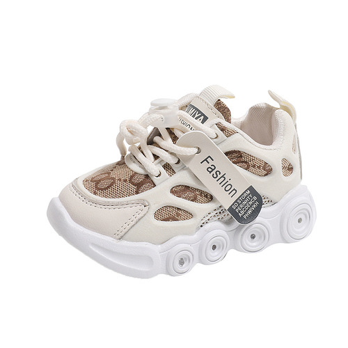 Spring and Autumn New LED Light Shoes Children's Shoes Webbed Fabric Breathable Children 1-6 Years Old Luminous Shoes Casual Sports Shoes Trendy