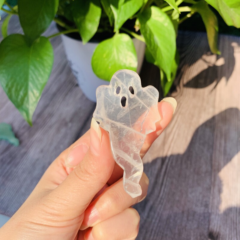 天然水晶多种材质原石雕刻幽灵鬼水晶配饰挂饰 图 4