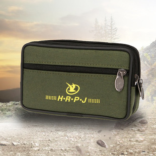 New 6.5 inch canvas waist bag wear belt site work mobile phone bag thickened wear-resistant sports mobile phone bag wholesale