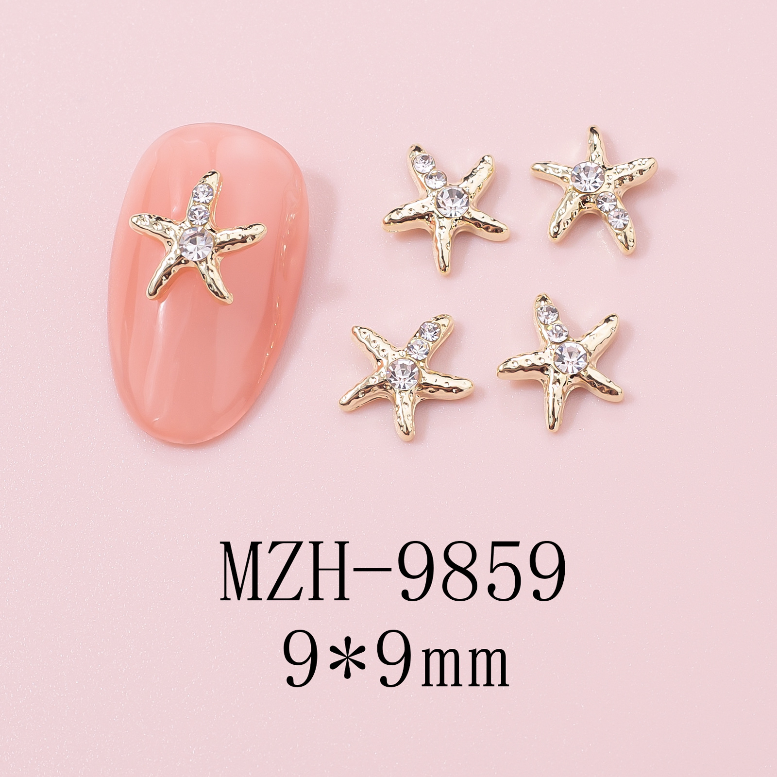 5g Weight Nail Decoration Accessories Nail Supplies 10 PCS/Package Quantity Alloy Material Star Pattern Cute Style Cute Star Alloy Nail Decoration Accessories 10 PCS/Package 9