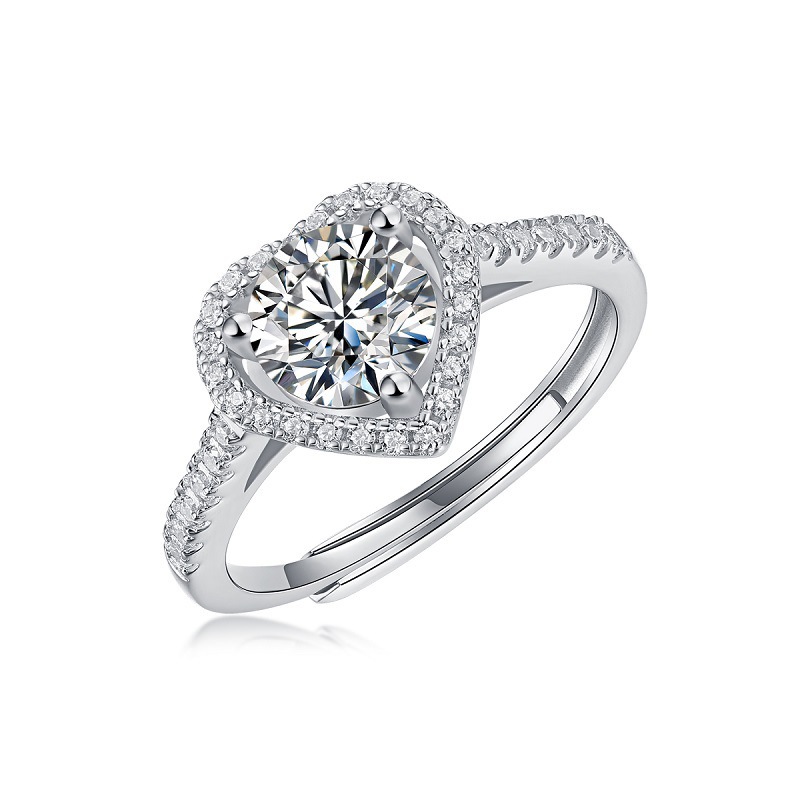 R12864 moissanite 1 carat/6.5mm