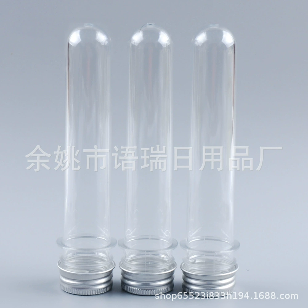 Прозрачная цилиндрическая ПЭТ-флакон-пробирка объемом 45 мл для шнурков, специальное герметичное портативное хранилище с крышкой, дорожный размер.