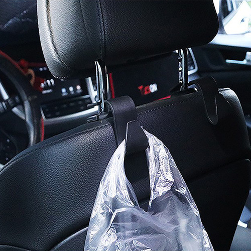 Car Accessories: Hidden Seat-Back Hooks for Securing Items Inside the Vehicle, Small Headrest and Seat-Back Hooks for Onboard Use