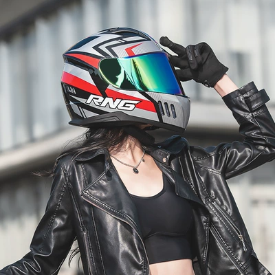 Motorcycle Safety Supplies, 3C certification BY-168 motorcycle helmet - black-cool-moving-city-color-lenses-l-code-double-mirror
