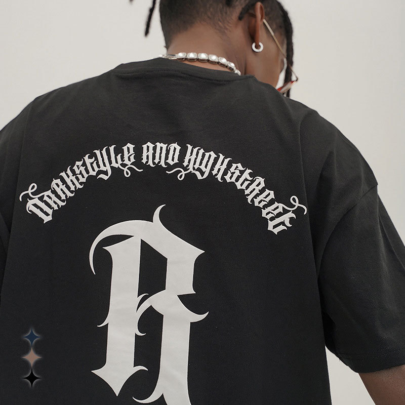 Camiseta de Verano 2026 para Hombre, Tendencia de Moda, Diseño Clásico con Estampado 'R', Camiseta Holgada de Algodón de Manga Corta, Estilo Urbano Moderno