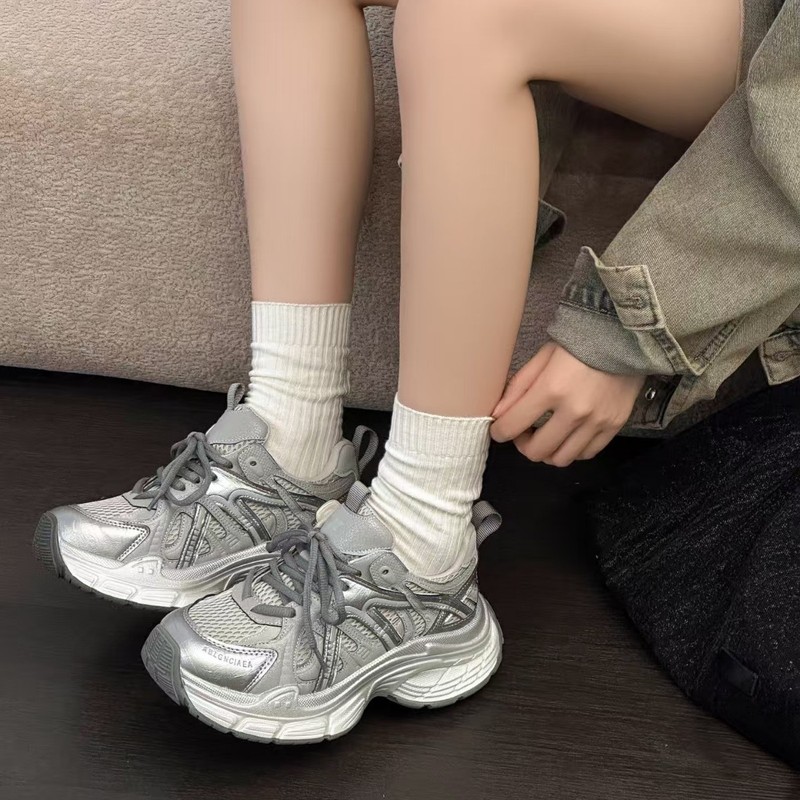 欧货2025秋季新款增高百搭休闲跑步鞋厚底老爹鞋女鞋鞋子运动鞋|undefined