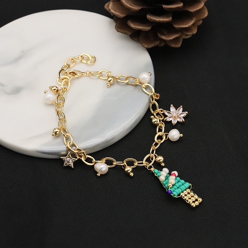 그린 크리스마스 트리 팔찌