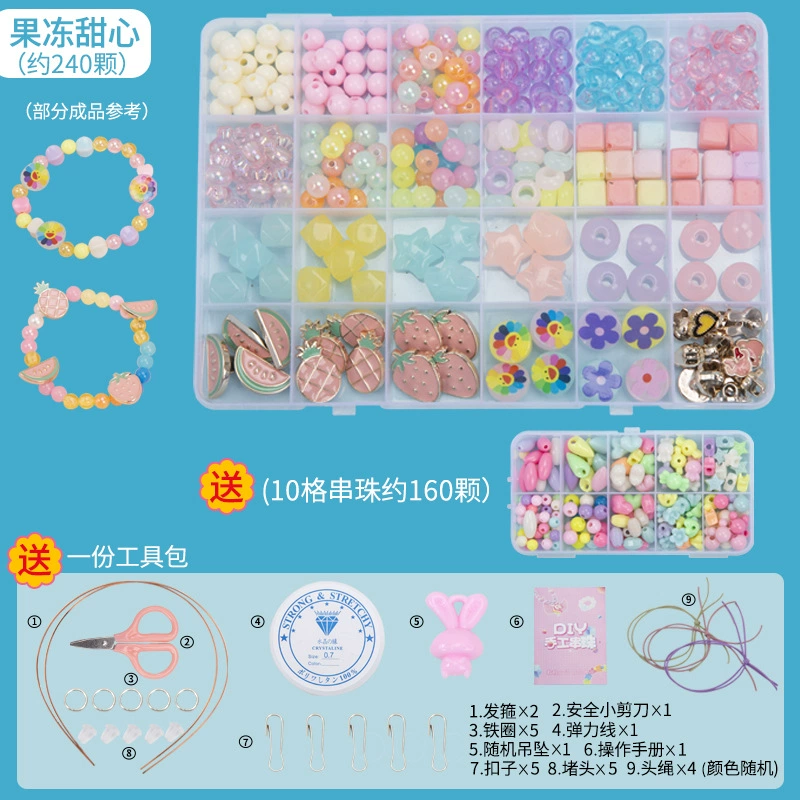 Toy with beads, materials set, shoulder bag, necklace and bracelet, accessory, beads, handmade