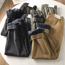 日单！设计风！冬季男士纯色加绒加厚保暖束脚工装休闲裤山系户外