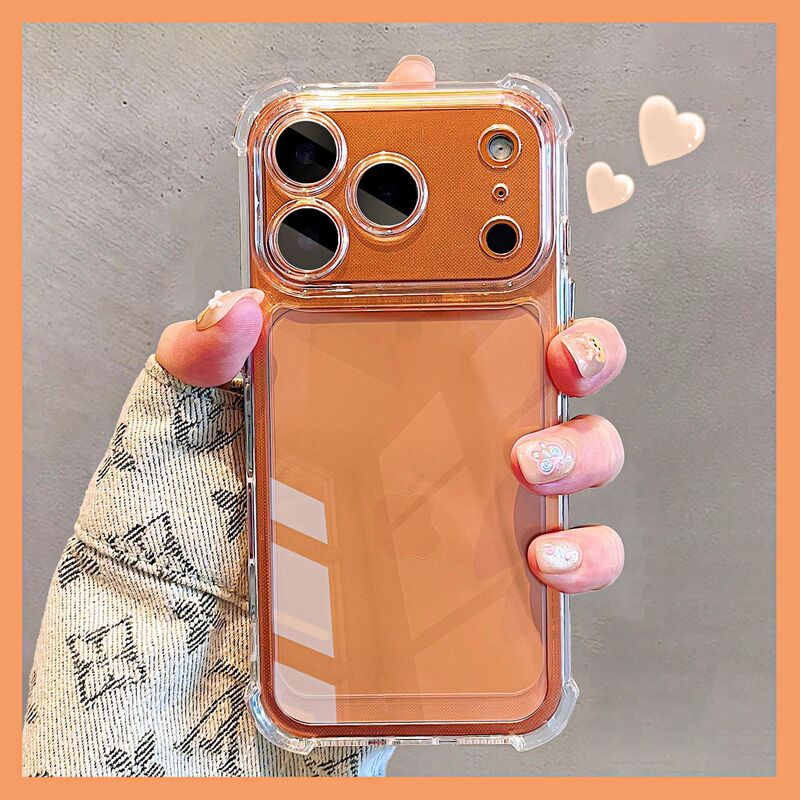 Suitable for iPhone 17 Pro Max Phone Case with Four-Corner Airbag Anti-Drop Protection, Apple 16 Acrylic 15 Protective Cover for Cross-Border Sales