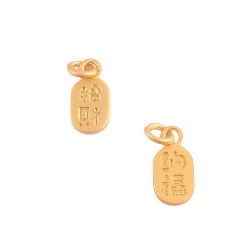 Gold-plated alloy accessories for weaving bracelets and pendants, wholesale decorations for attracting wealth and good fortune