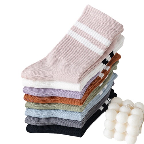 Yoga socks women's mid-calf socks cotton autumn and winter fitness dance Pilates professional non-slip sports adult floor socks