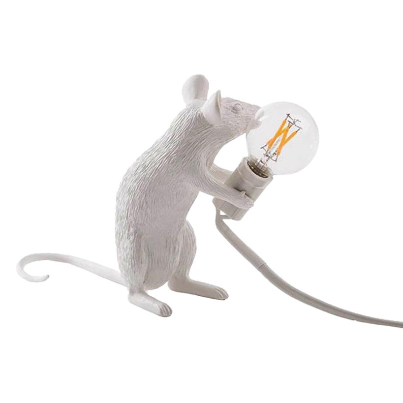 Lámpara de Noche Transfronteriza, Lámpara de Mesa con Forma de Ratón, Lámpara de Ambiente para Sala de Estar y Comedor, Lámpara de Resina para Regalo Navideño