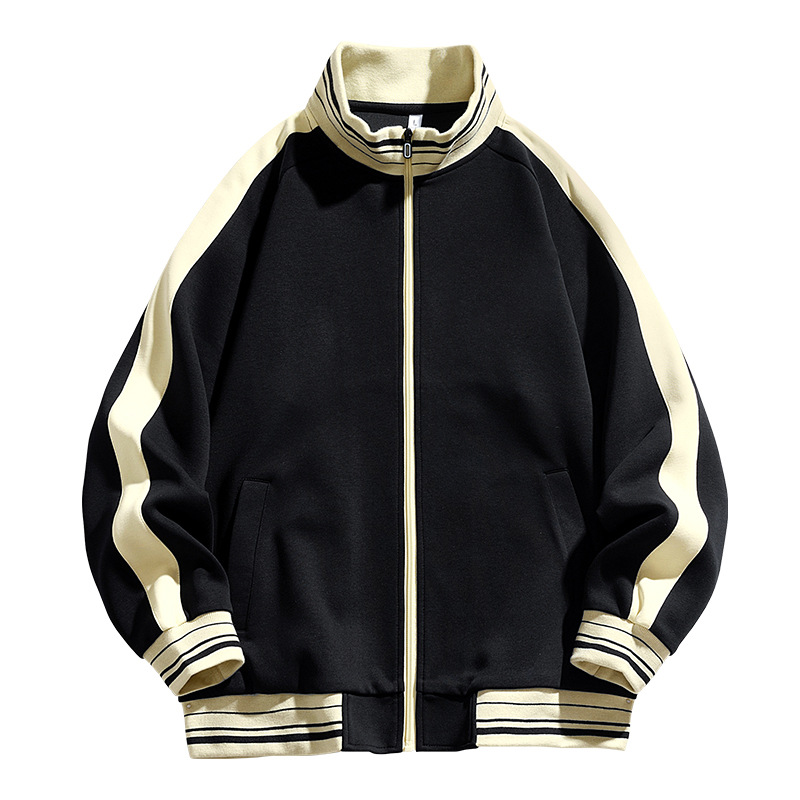 Otoño e Invierno nuevo suéter de La Rebeca de los Hombres estilo coreano color a juego flojo casual collar cremallera abrigo de los hombres logotipo imprimible