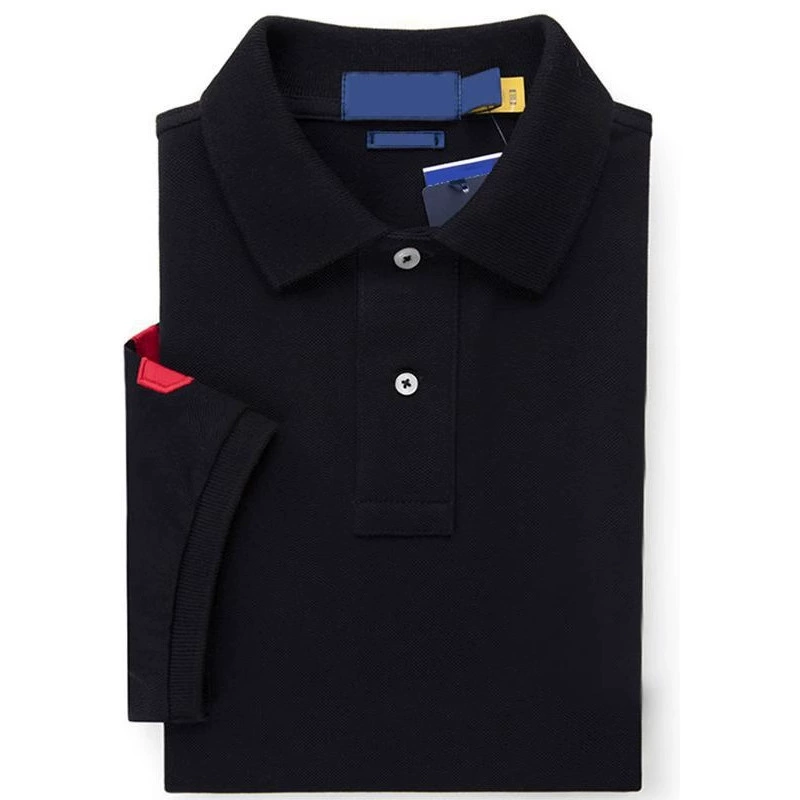 RL Rolf большой хлопчатобумажный рубашка с короткими рукавами поло летнее лацканье свободная американская футболка мужская вышивка плюс размер топ