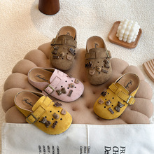 儿童包头拖鞋勃肯半拖鞋2025夏季新款韩版男女童鞋透气一脚蹬拖鞋