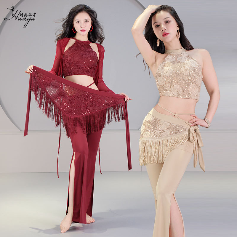 Huayu Belly Dance Costume 2025 New Sexy Sequin Oriental Dance Performance Suit Practice Clothes Performance Costume