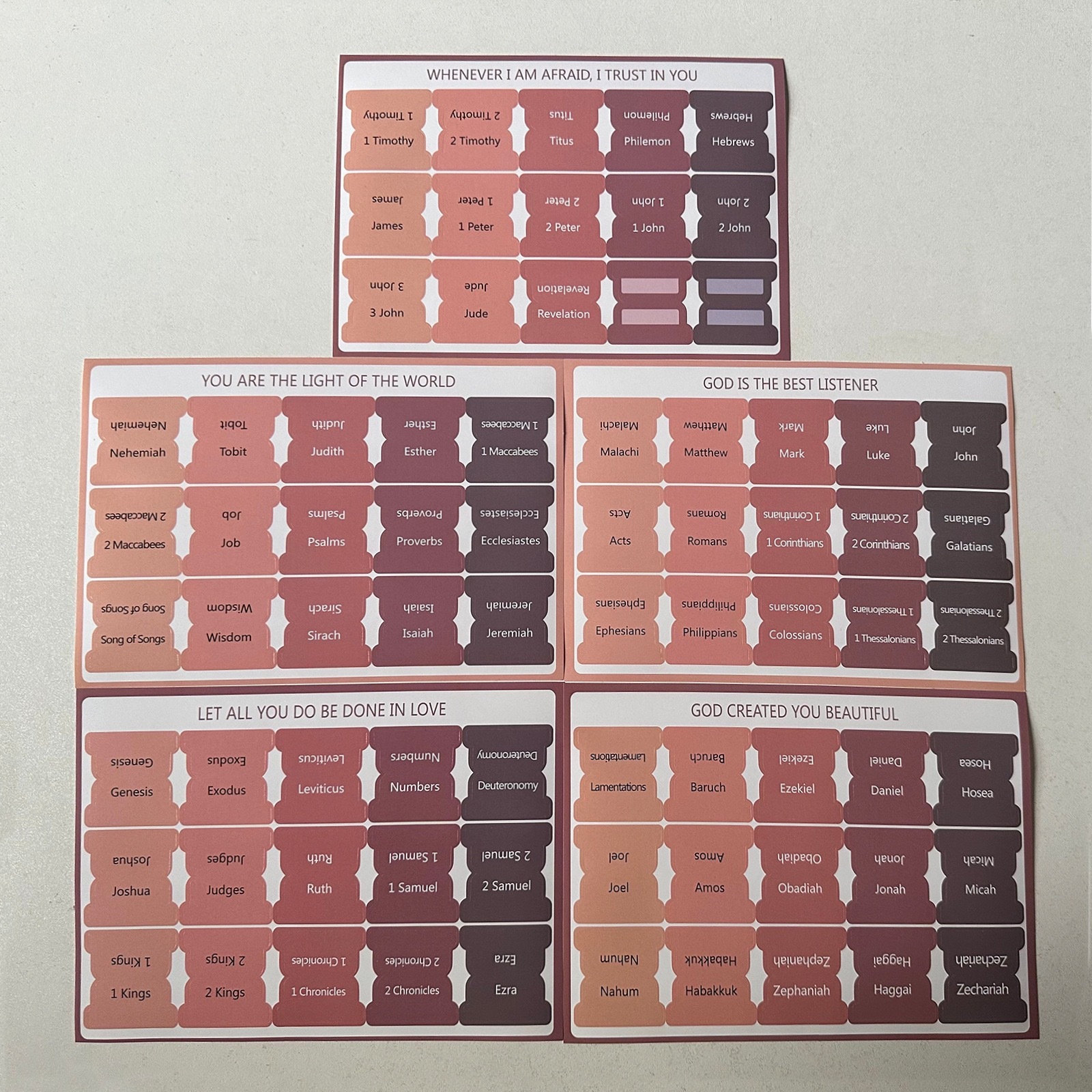 일몰 그림자; 팩당 5매