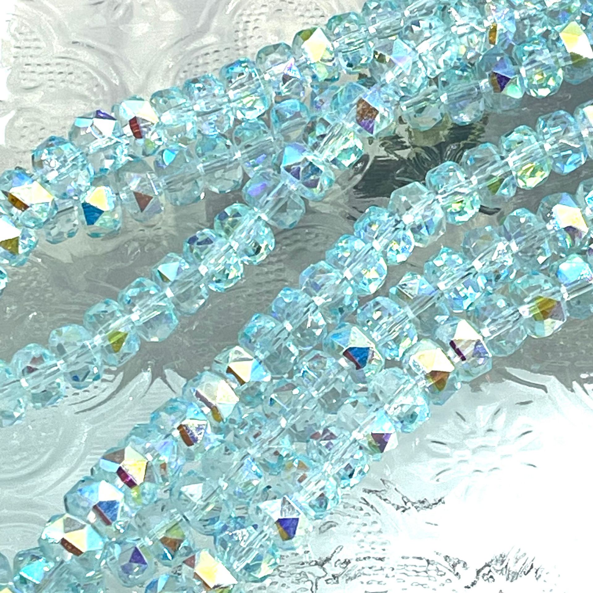 8mm Rainbow Wheel Jingjing Diy Jewelry Este embrión Vidrio Cristal Jewelry Pulsera Collar Moda Jewelry Accesorios dispersos