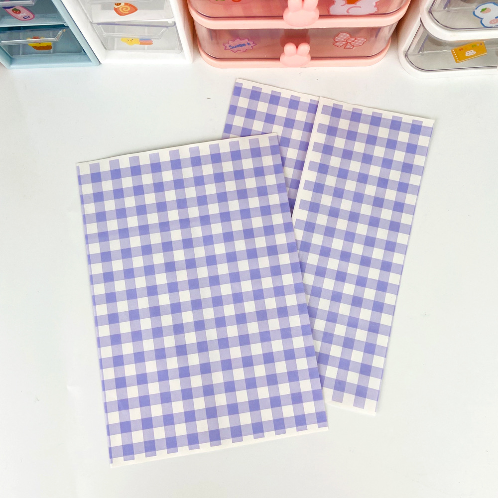 Bolsa de fondo cuadrado a cuadros de color, regalo de vacaciones, bolsa de papel kraft de dibujos animados ins, bolsa de regalo de Navidad de San Valentín