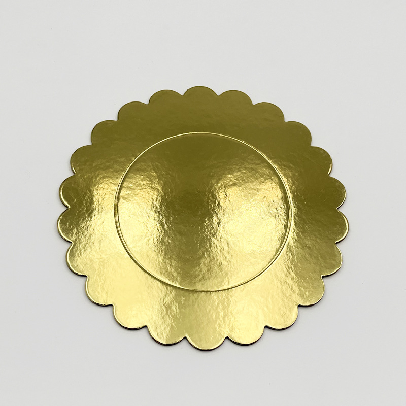 Fábrica directa de pastel de cumpleaños logotipo impreso mousse redondo placa de pastel de papel doble gris placa de pastel de papel duro